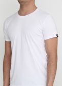 Футболка мужская Only Man белая с белым лого сзади