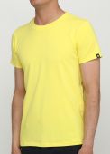 Футболка мужская Only Man желтая с серебристым логотипом сзади