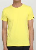 Футболка мужская Only Man желтая с серебристым логотипом сзади