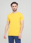Футболка мужская Only Man желтая с желтым логотипом сзади