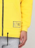 Толстовка чоловіча зимова Only Man жовта з вишитим шевроном