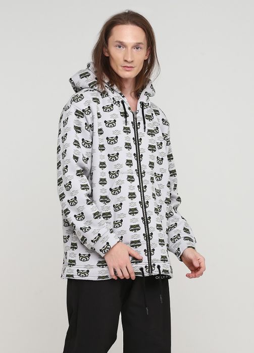 Толстовка мужская зимняя Only Man Zoo серая