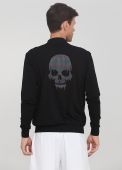 Толстовка-бомбер чоловіча літня Only Man чорна з черепом ззаду