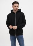 Толстовка мужская демисезонная Only Man черная с капюшоном на молнии без вышивки Толстовка мужская демисезонная Only Man черная с капюшоном на молнии без вышивки