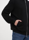 Толстовка чоловіча демісезонна Only Man чорна з капюшоном на блискавці без вишивки