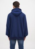 Толстовка чоловіча осінь-зима Only Man синя з капюшоном на блискавці без вишивки