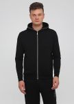 Толстовка чоловіча літня Only Man чорна з капюшоном на блискавці