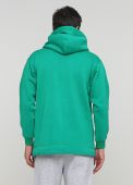 Толстовка мужская зимняя Only Man зелёная с шевроном внизу