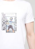 Футболка мужская Only Man белая с рисунком brooklyn