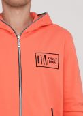Толстовка чоловіча демісезонна Only Man персикова з шевроном на грудях та блискавкою на капюшон (лакоста) Толстовка чоловіча демісезонна Only Man персикова з шевроном на грудях та блискавкою на капюшон (лакоста)