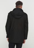 Куртка чоловіча демісезонна Carlo Comberti чорна з капюшоном