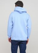 Толстовка мужская зимняя Only Man голубая с шевроном внизу