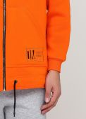 Толстовка чоловіча зимова Only Man помаранчева з шевроном знизу
