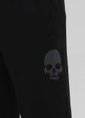 Брюки мужские летние прямые Only Man черные с черепом (высокий рост)