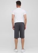 Шорты мужские Only Man графитовые со светло-серым лого впереди под карманом